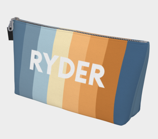 Personalized Pouch - Retro Rainbow