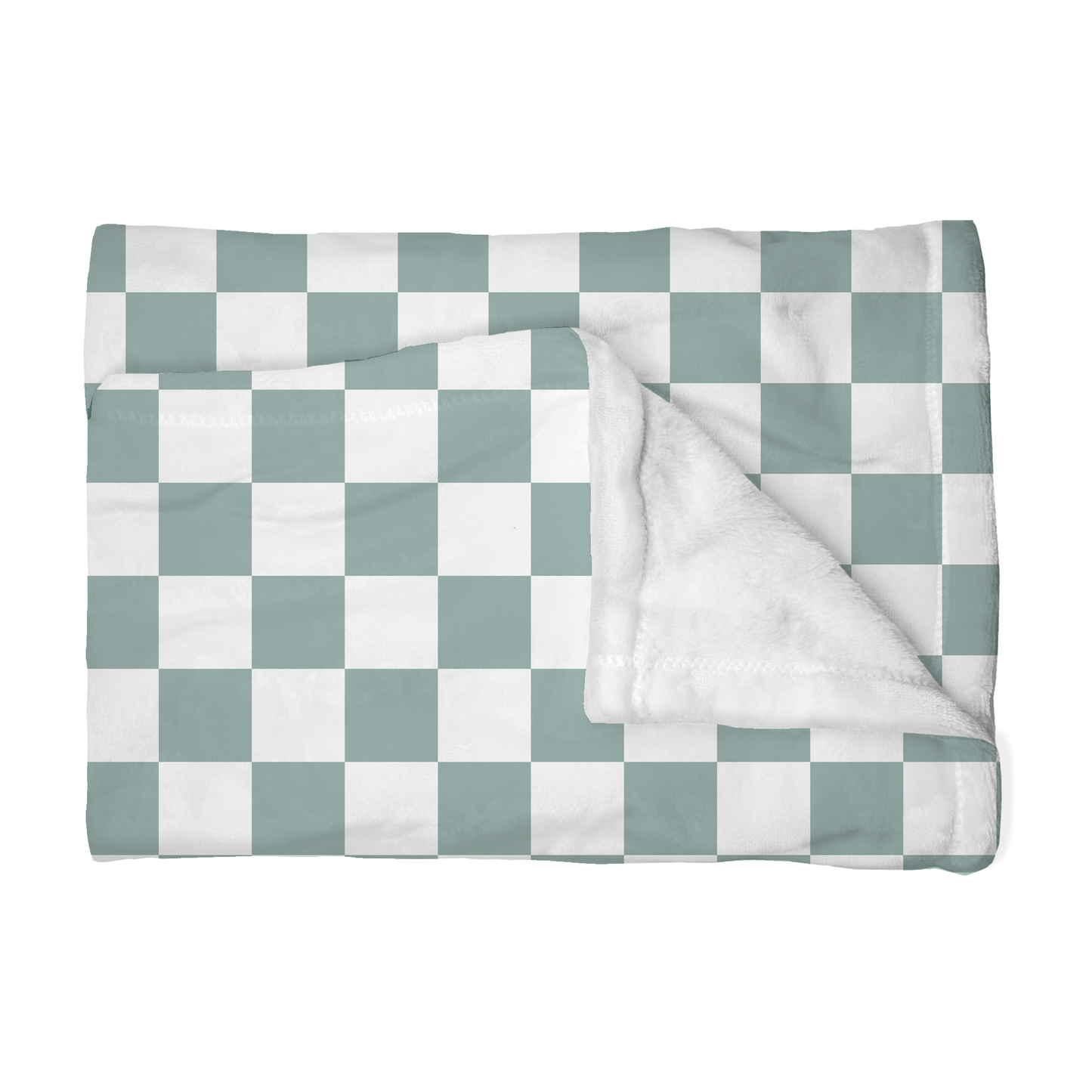 Sage Checkered Blanket