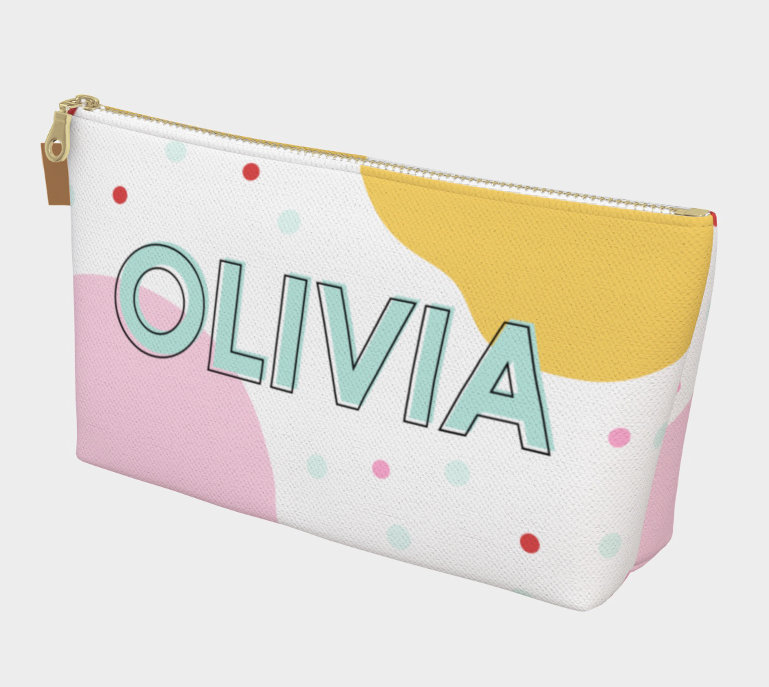 Personalized Zippered Pouch - Abstract