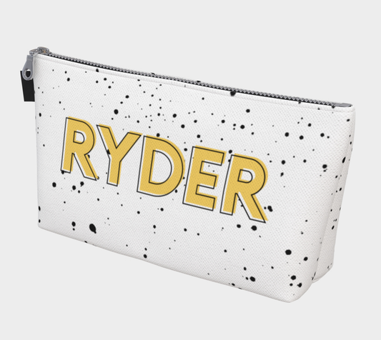 Personalized Zippered Pouch - Ink Splatter