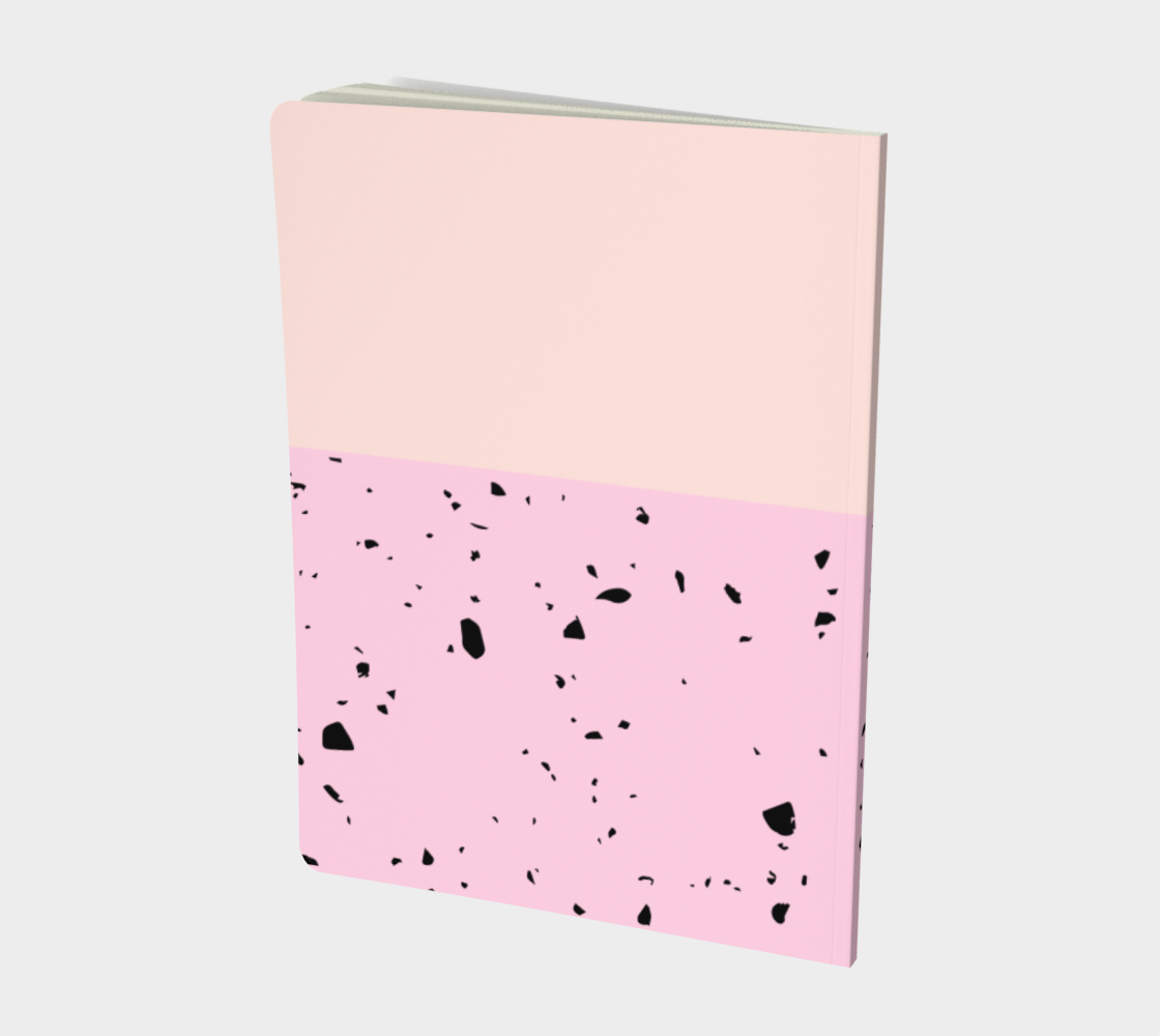 Personalized Notebook/Sketchbook - Peach/Pink Terrazzo