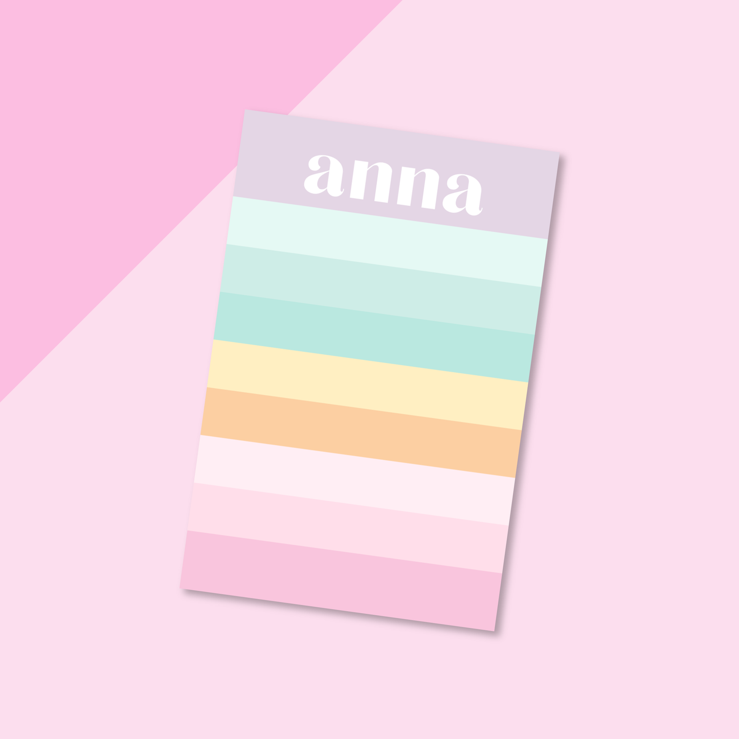 Personalized Notepad - Rainbow Stripe