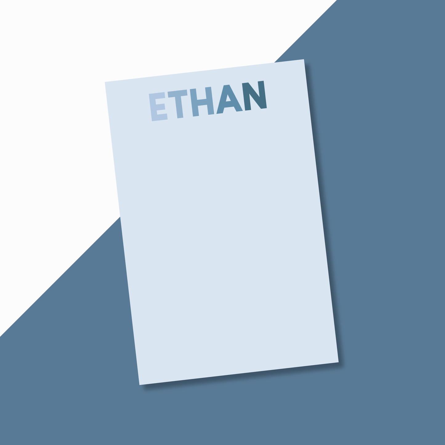 Personalized Notepad - Blue Ombre