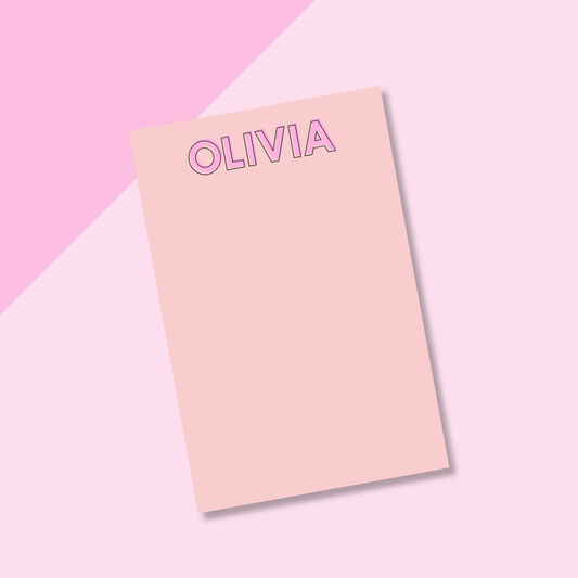 Personalized Notepad - Peach/Pink