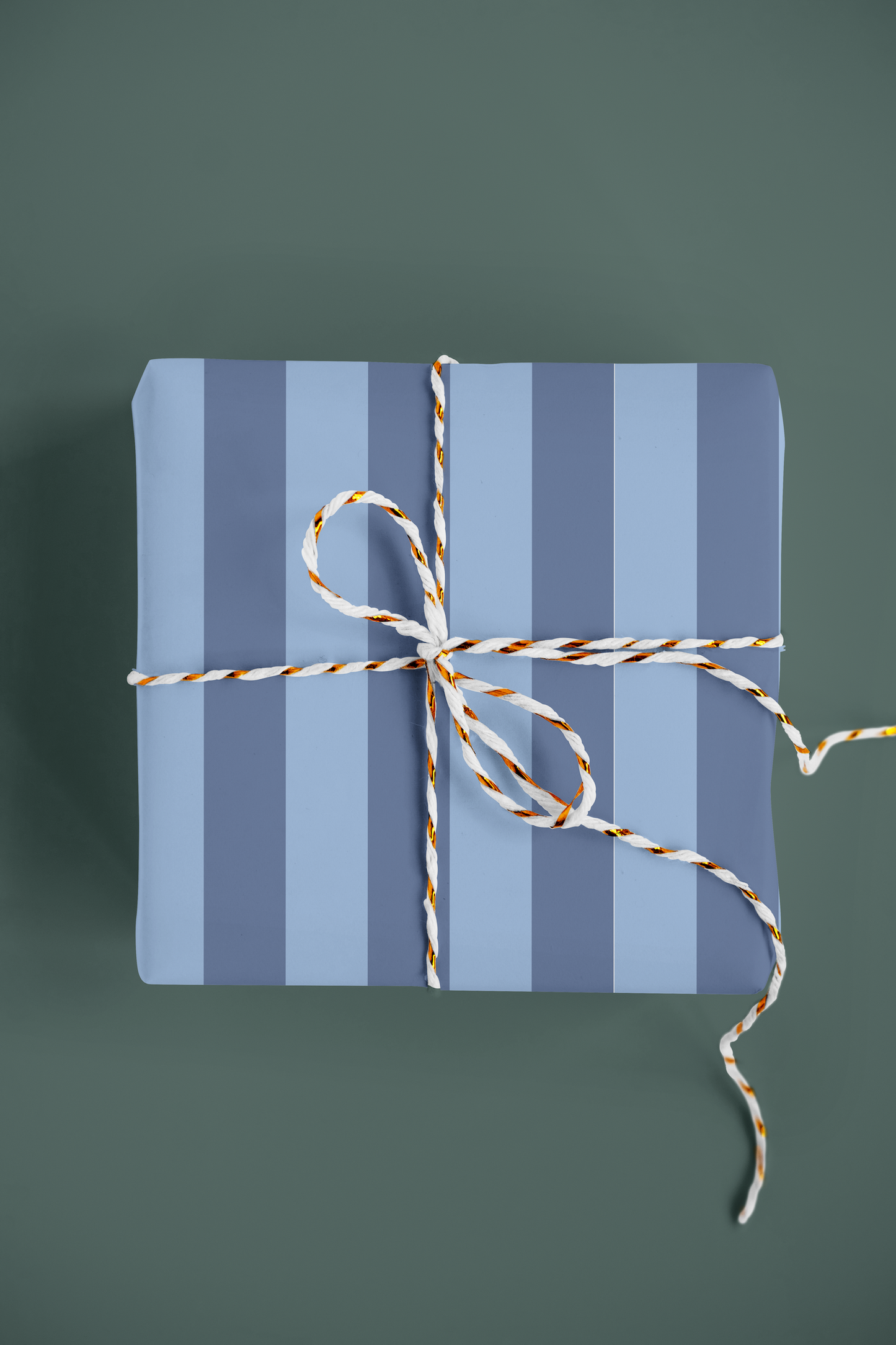 Blue Striped Gift Wrap