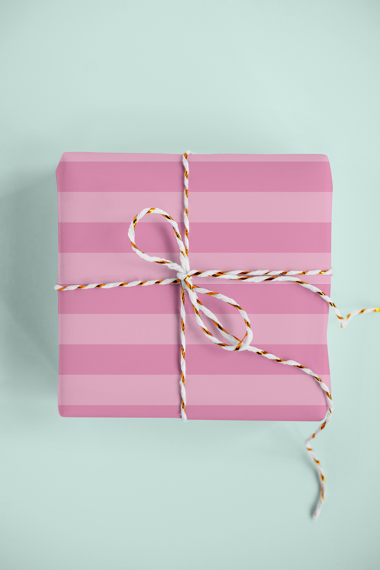 Pink Striped Gift Wrap