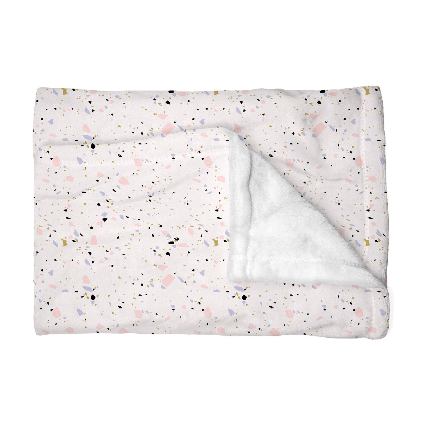 Terrazzo Blanket - Pink, Blue, Ochre, Black