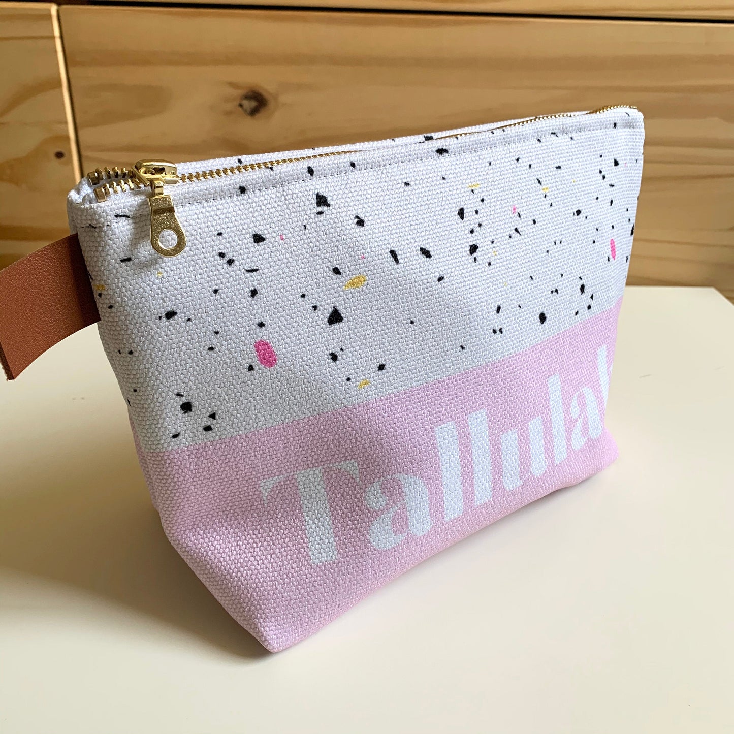 Personalized Terrazzo Zippered Pouch